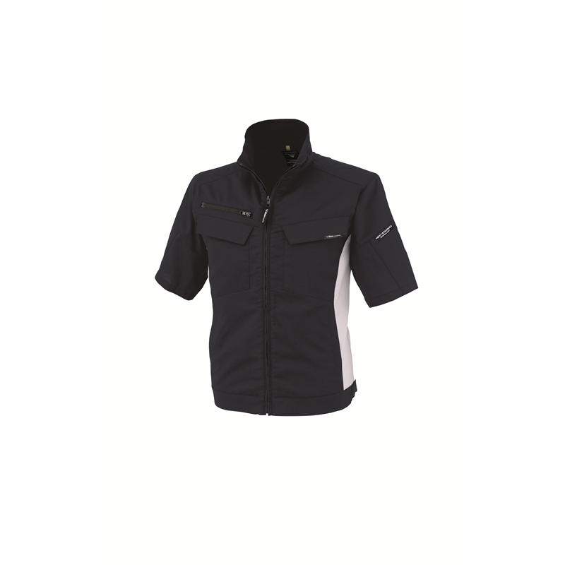 ジーベック 男女兼用 半袖ブルゾン 4L 濃紺 1511 1枚（ご注文単位1枚）【直送品】