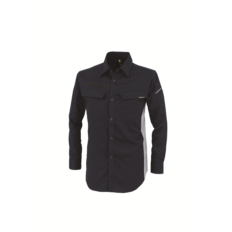 ジーベック 男女兼用 長袖シャツ 5L 濃紺 1513 1枚（ご注文単位1枚）【直送品】