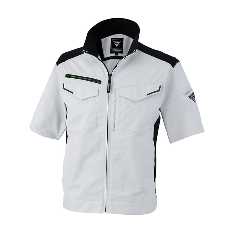 ジーベック 男女兼用 半袖ブルゾン S シルバーグレー 1531 1枚（ご注文単位1枚）【直送品】