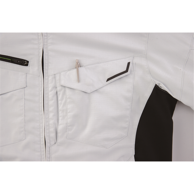 ジーベック 男女兼用 半袖シャツ LL シルバーグレー 1532 1枚（ご注文単位1枚）【直送品】