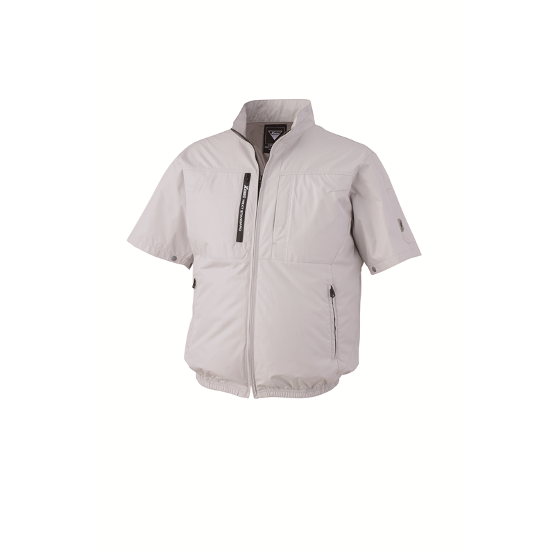 ジーベック メンズ 空調服 半袖ブルゾン S シルバーグレー XE98034 1枚（ご注文単位1枚）【直送品】