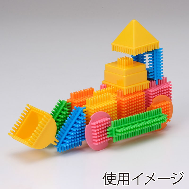 友愛玩具 ペタペタブロック コンテナケース入 S 60ピース MA-50259 1個(ご注文単位6個)【直送品】