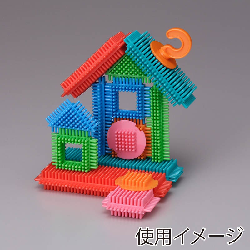 友愛玩具 ペタペタブロック コンテナケース入 S 60ピース MA-50259 1個(ご注文単位6個)【直送品】