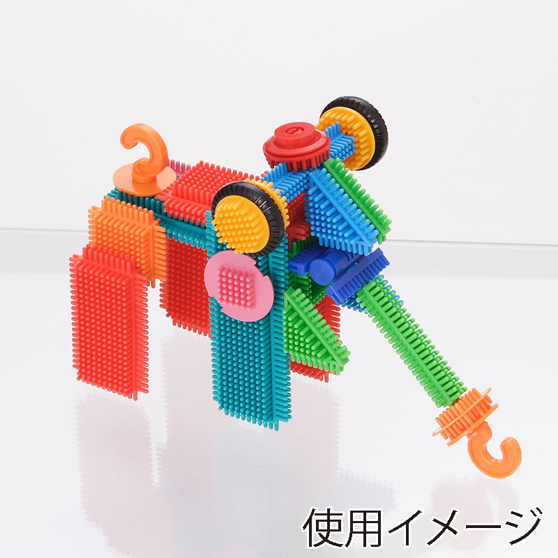 友愛玩具 ペタペタブロック コンテナケース入 L 400ピース MA-50261 1個(ご注文単位3個)【直送品】