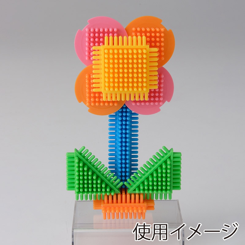 友愛玩具 ペタペタブロック ビニールバッグ入 S 電車 MA-50281DE 1個(ご注文単位6個)【直送品】