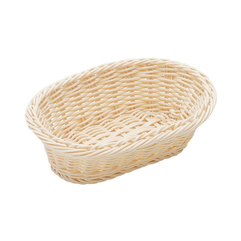 萬洋 樹脂バスケット　小判 24号　白 91009A 1個（ご注文単位5個）【直送品】