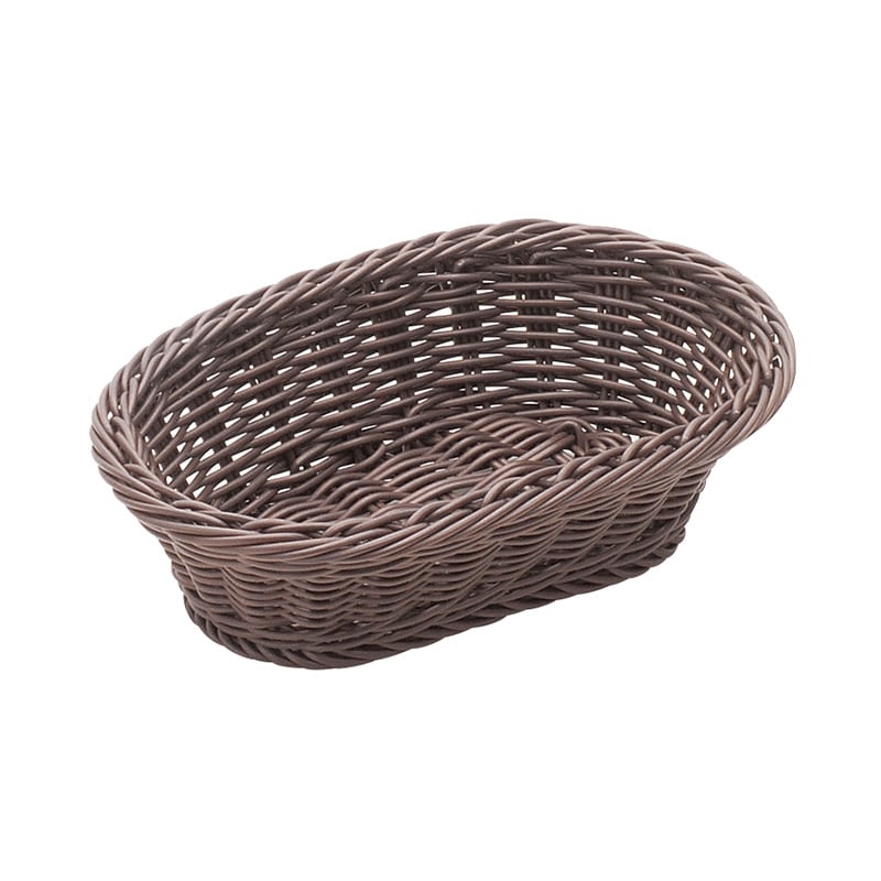 萬洋 樹脂バスケット　小判 24号　こげ茶 91009C 1個（ご注文単位5個）【直送品】