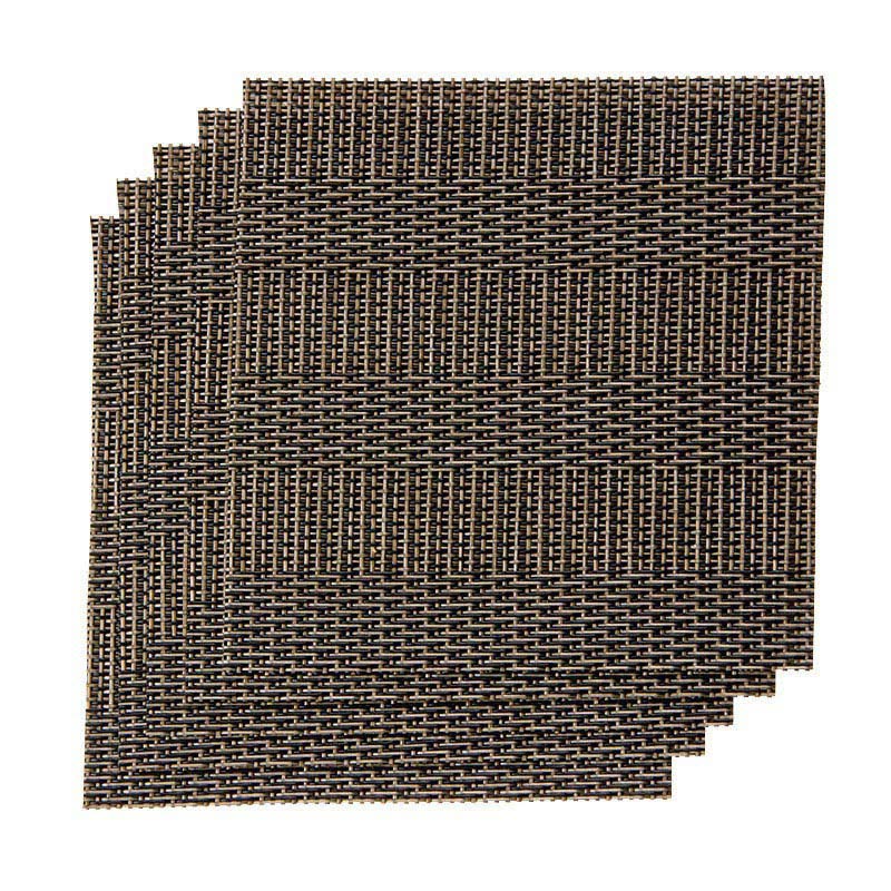 萬洋 樹脂コースター 黒　5枚 91053A 1枚（ご注文単位20枚）【直送品】