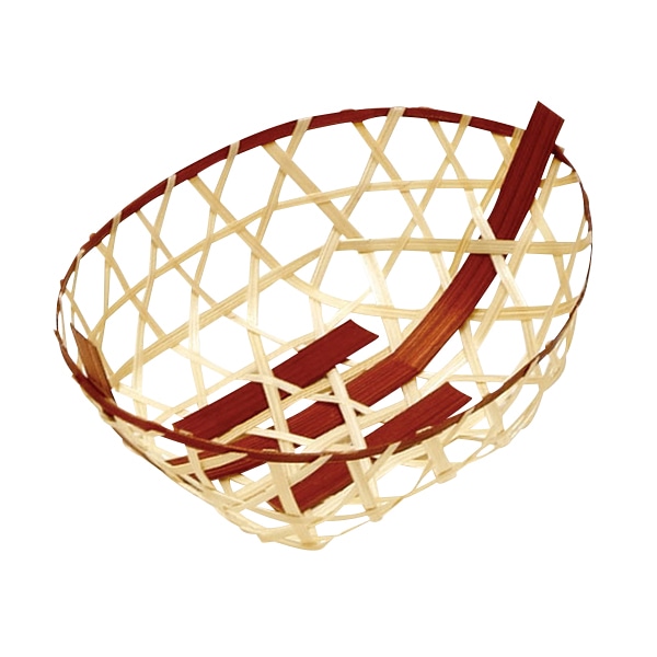 萬洋 珍味かご　両舟　茶  18-144 1個（ご注文単位40個）【直送品】