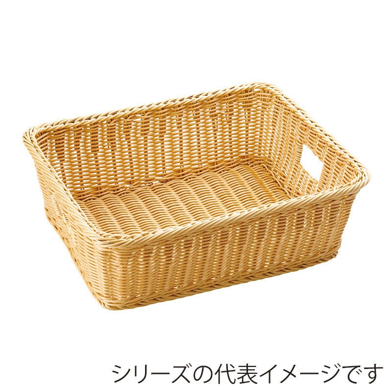 萬洋 樹脂脱衣かご手付 大　アイボリー 91158L 1個（ご注文単位1個）【直送品】