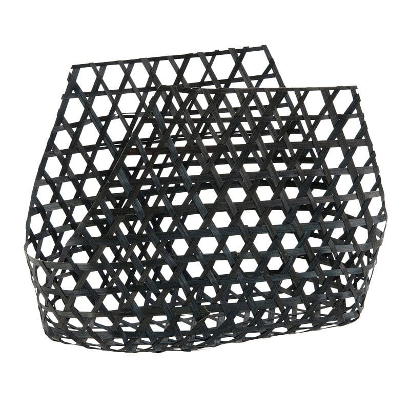 萬洋 六ツ目包みかご　黒 大 18-542J 1個（ご注文単位20個）【直送品】