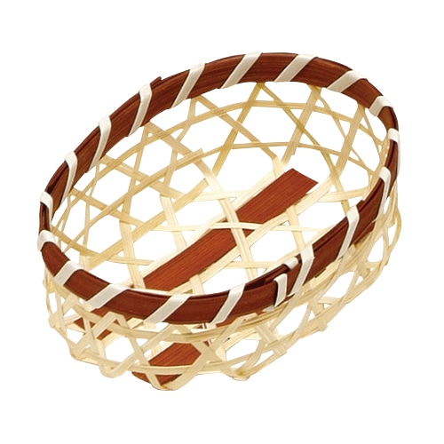 萬洋 珍味かご　茶小判 大 18-618A 1個（ご注文単位35個）【直送品】