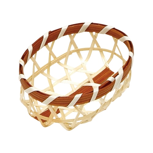 萬洋 珍味かご　茶小判 小 18-618C 10個（ご注文単位10個）【直送品】