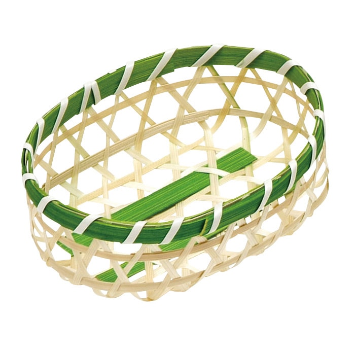 萬洋 珍味かご　青小判 大 18-619A 1個（ご注文単位35個）【直送品】