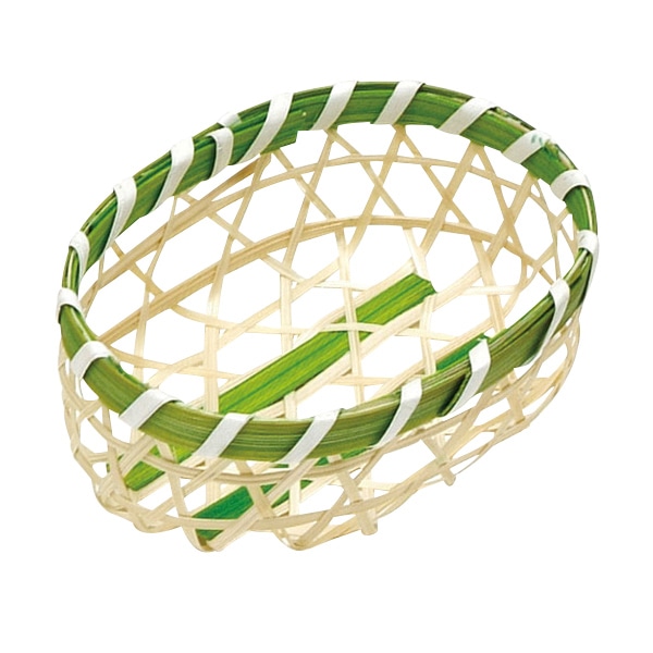 萬洋 珍味かご　青小判 中 18-619B 1個（ご注文単位40個）【直送品】