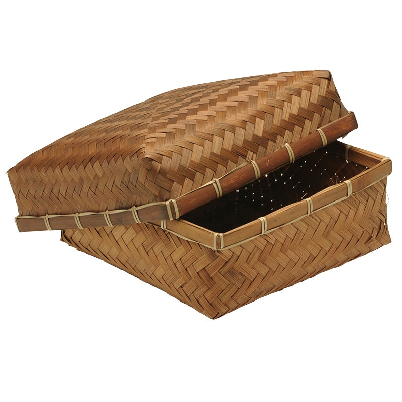 萬洋 アジロ茶染かご  21-089B 1個（ご注文単位5個）【直送品】