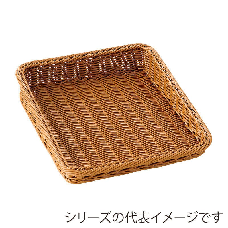 萬洋 樹脂ディスプレイバスケット傾斜タイプ ブラウン　30型　35号 91421B 1個（ご注文単位1個）【直送品】