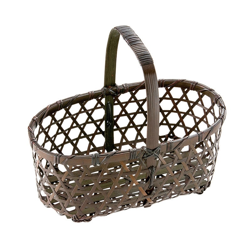 萬洋 染竹小判手付かご 57600B 1個(ご注文単位1個)【直送品】