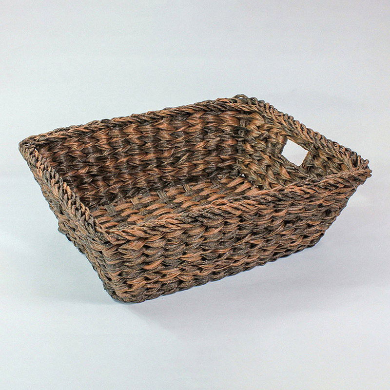 萬洋 樹脂ウォーターヒヤシンス　マルチバスケット 大　コーヒーブラウン 91443L 1個（ご注文単位1個）【直送品】