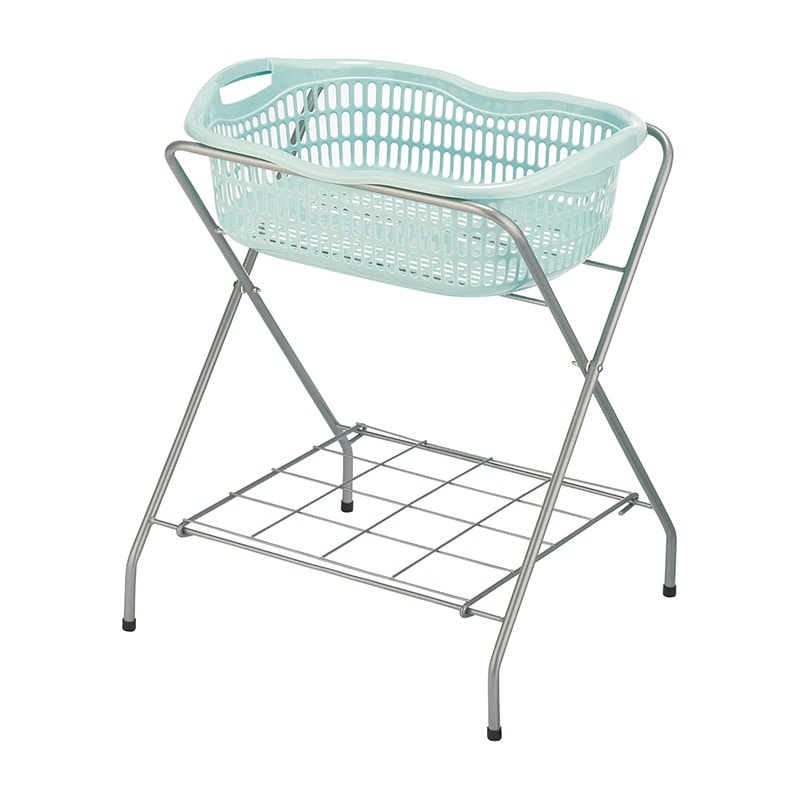 マツヨシ　SN脱衣カゴ　1段　SN-BK02MB ミントブルー  1個（ご注文単位1個）【直送品】
