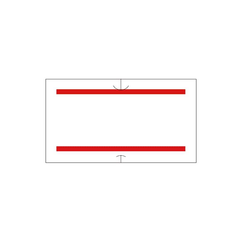 サトー ハンドラベラー用ラベル SP・UNO1C共通 共通-3 赤二本線 弱粘 10巻/袋
