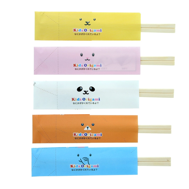 アオトプラス 割箸 アスペン元禄箸 キッズおりがみ 5柄アソート 16.5cm 袋入り 50膳/袋