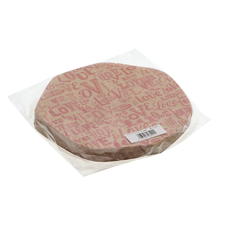 アオトプラス ラミクレープ包装紙 クラフト 変形 LOVE 200枚/袋