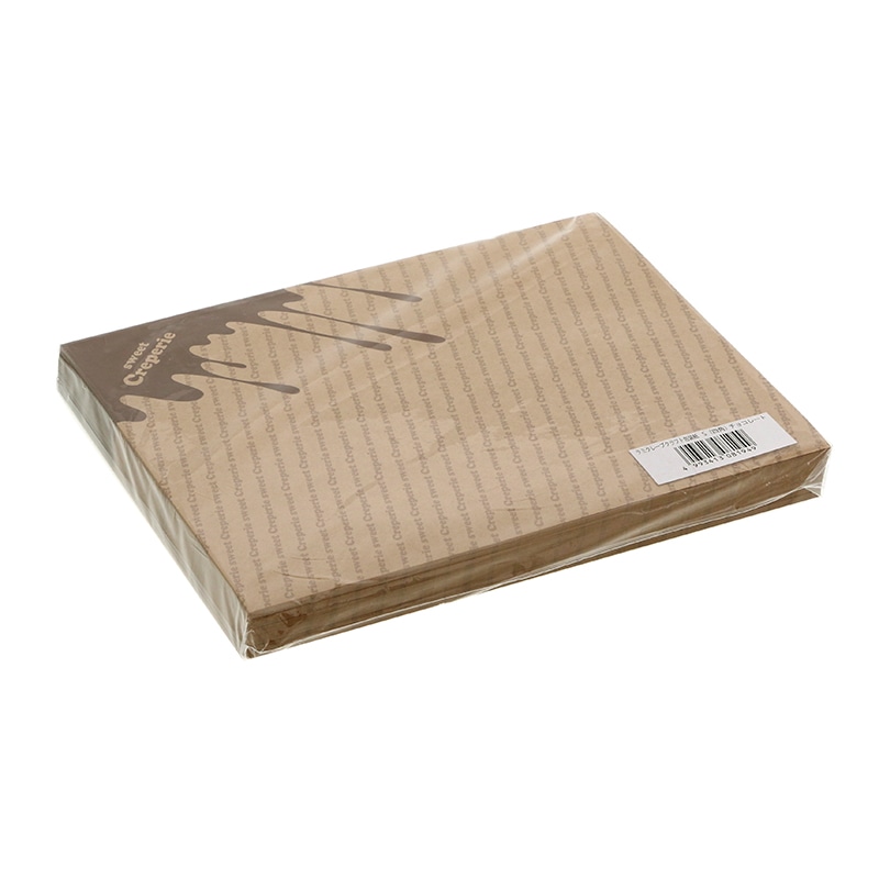 アオトプラス ラミクレープ包装紙 クラフト 四角 S チョコレート 200枚/袋