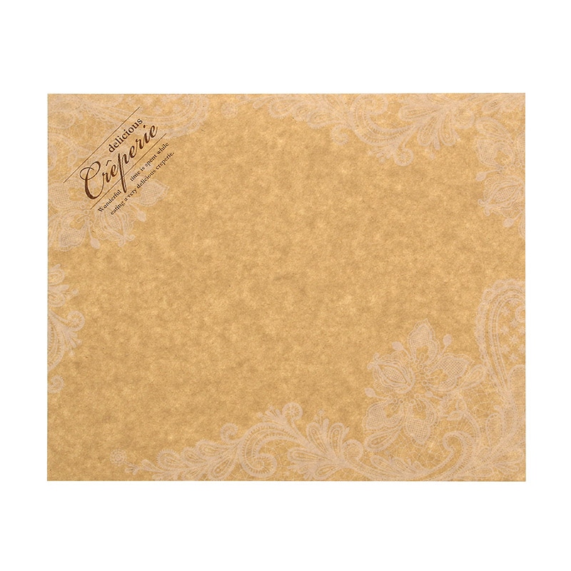 >アオトプラス ラミクレープ包装紙 クラフト 四角 S レース 200枚/袋