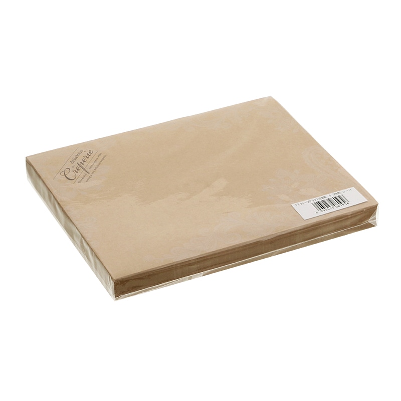 アオトプラス ラミクレープ包装紙 クラフト 四角 S レース 200枚/袋