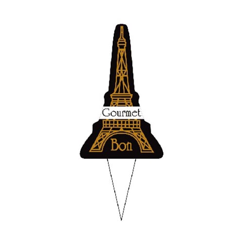 金久 ケーキピック　プチポイント エッフェル塔　金箔 PSP-009 1束（ご注文単位1束）【直送品】