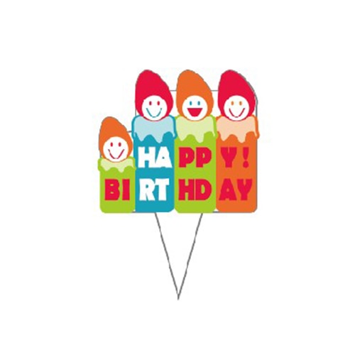 金久 ケーキピック　プチポイント ハッピーバースデー　ろうそくB PSP-014 1束（ご注文単位1束）【直送品】