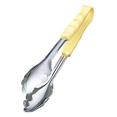 PP柄 万能トング ミニ イエロー 抗菌 18-8 220mm 1個(ご注文単位1個)【直送品】
