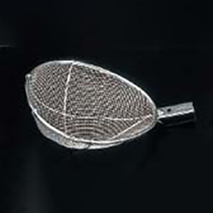 18-8 すくい網 抗菌 角柄用 ナス型 細目 KEN25M 大 1個(ご注文単位1個)【直送品】