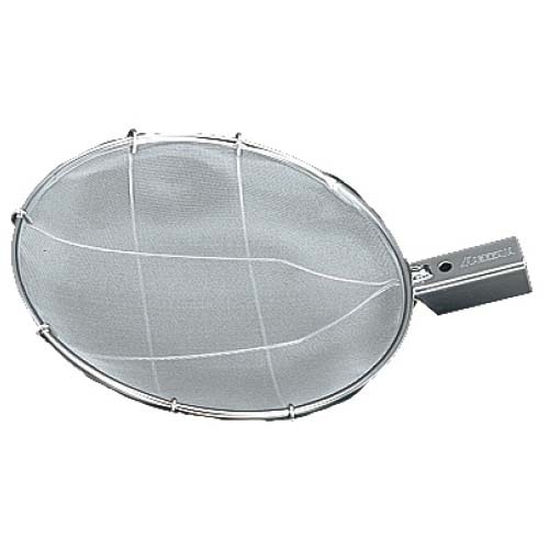 18-8 すくい網 抗菌 角柄用 丸型 絹目 KES24S φ240 1個(ご注文単位1個)【直送品】