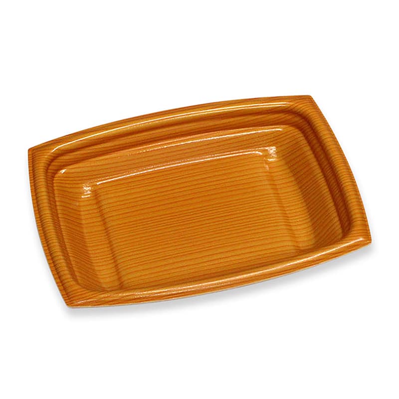 デンカポリマー 惣菜容器 夢デリLS 本体 LS35 木目新 34123 50枚/袋（ご注文単位18袋）【直送品】