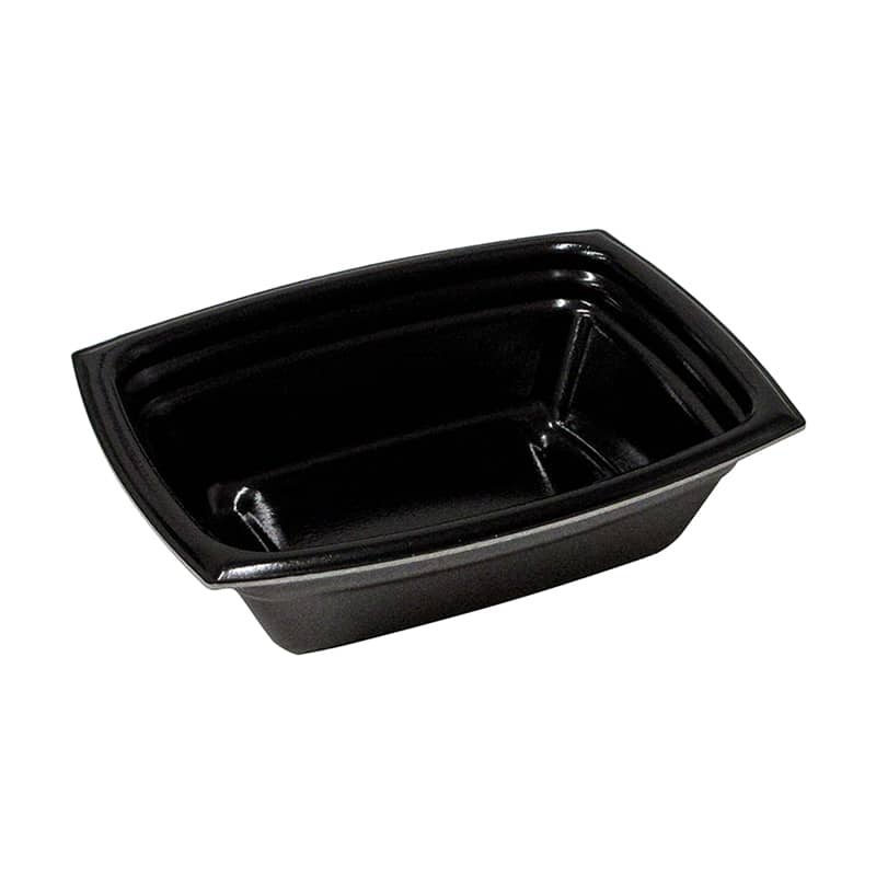 デンカポリマー 惣菜容器 夢デリLS 本体 LS15深 黒 35883 50枚/袋（ご注文単位24袋）【直送品】