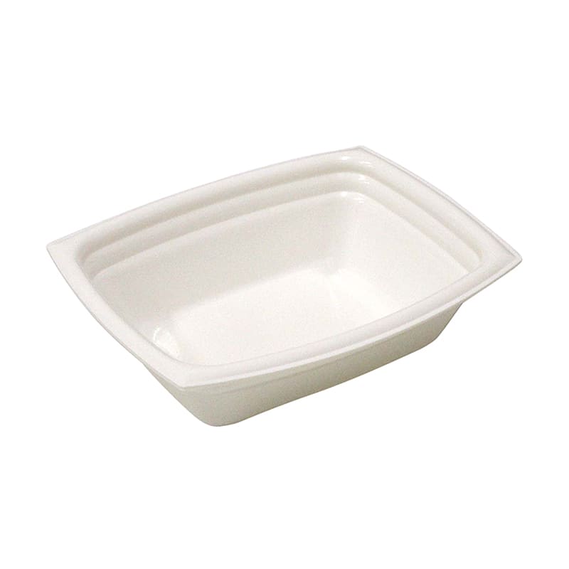 デンカポリマー 惣菜容器 夢デリLS 本体 LS15深 白 35893 50枚/袋（ご注文単位24袋）【直送品】