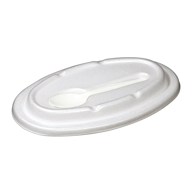 デンカポリマー 弁当容器 蓋スプーン付き G-32 38243 50枚/袋（ご注文単位10袋）【直送品】