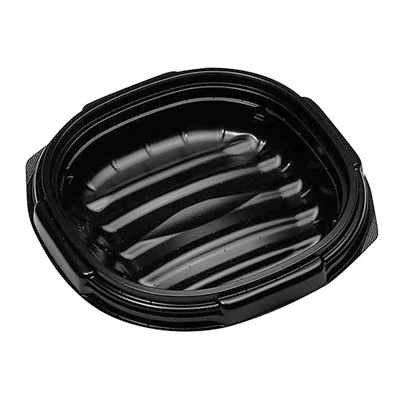 デンカポリマー 丼容器　グルメ丼　中皿1K 20 黒 50枚/袋（ご注文単位16袋）【直送品】