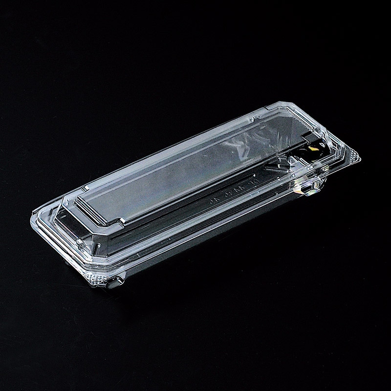 デンカポリマー 食品容器 フードパック(嵌合タイプ) OP-4435-45U 巻き寿司1本 50枚/袋