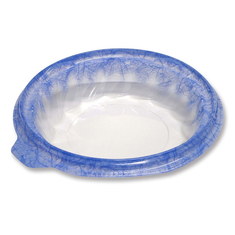 デンカポリマー 冷し麺容器　TPライトボウル　本体E 195 和紙青 50枚/袋（ご注文単位24袋）【直送品】