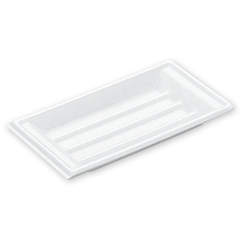 デンカポリマー 発泡食品トレー　舟皿 小 L-6 100枚/袋（ご注文単位50袋）【直送品】