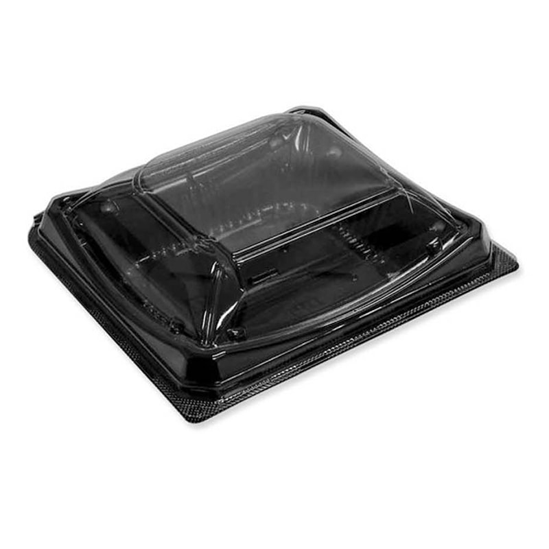 デンカポリマー 嵌合フードパック OPライト R13-12(8) 黒 50833 50枚/袋(ご注文単位24袋)【直送品】