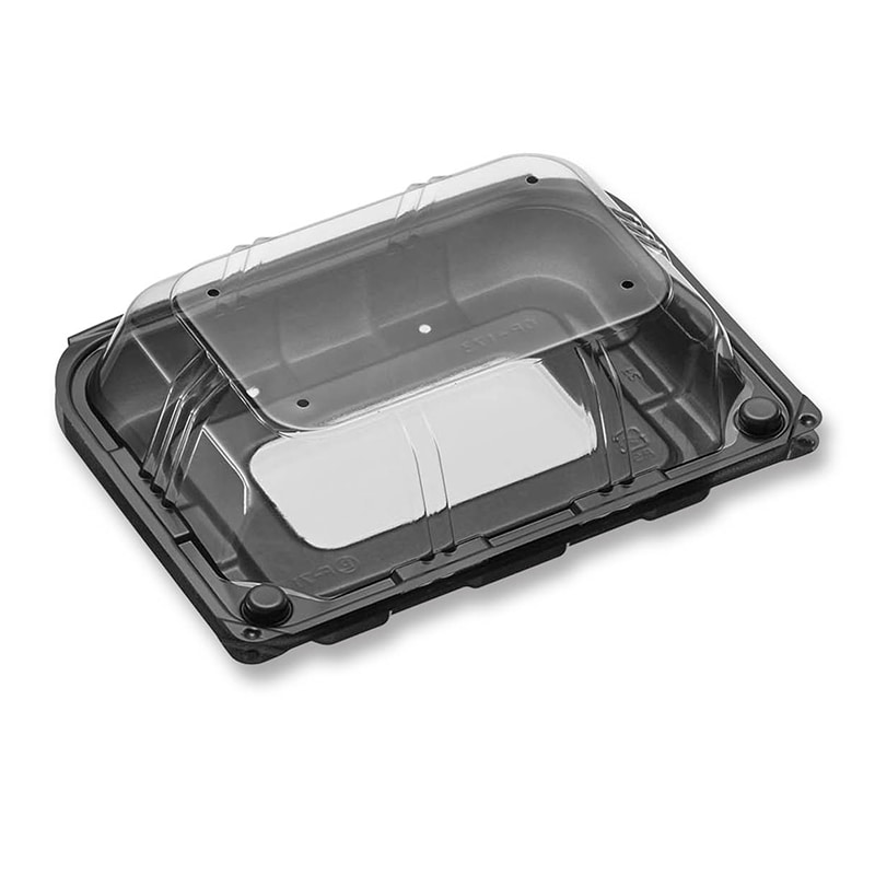 デンカポリマー 嵌合フードパック OP-173　黒窓　穴有 51533　50枚/袋（ご注文単位16袋）【直送品】