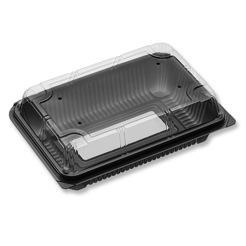 デンカポリマー 嵌合フードパック OP-161　黒窓　穴有 51693　50枚/袋（ご注文単位18袋）【直送品】