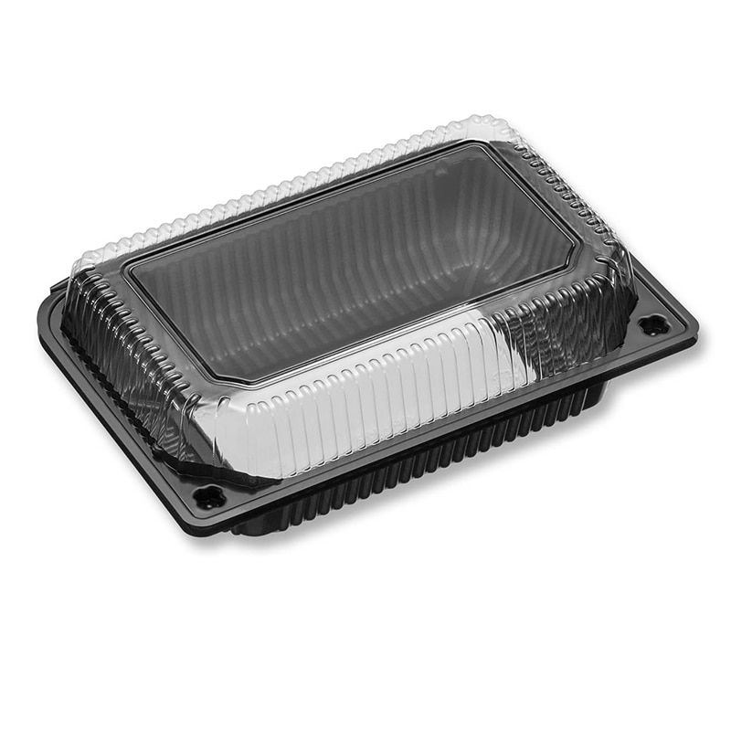 デンカポリマー 嵌合フードパック OP-162　黒窓 51703　100枚/袋（ご注文単位12袋）【直送品】