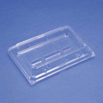 デンカポリマー 嵌合フードパック 和菓子6個浅 透明 50枚/袋（ご注文単位18袋）【直送品】