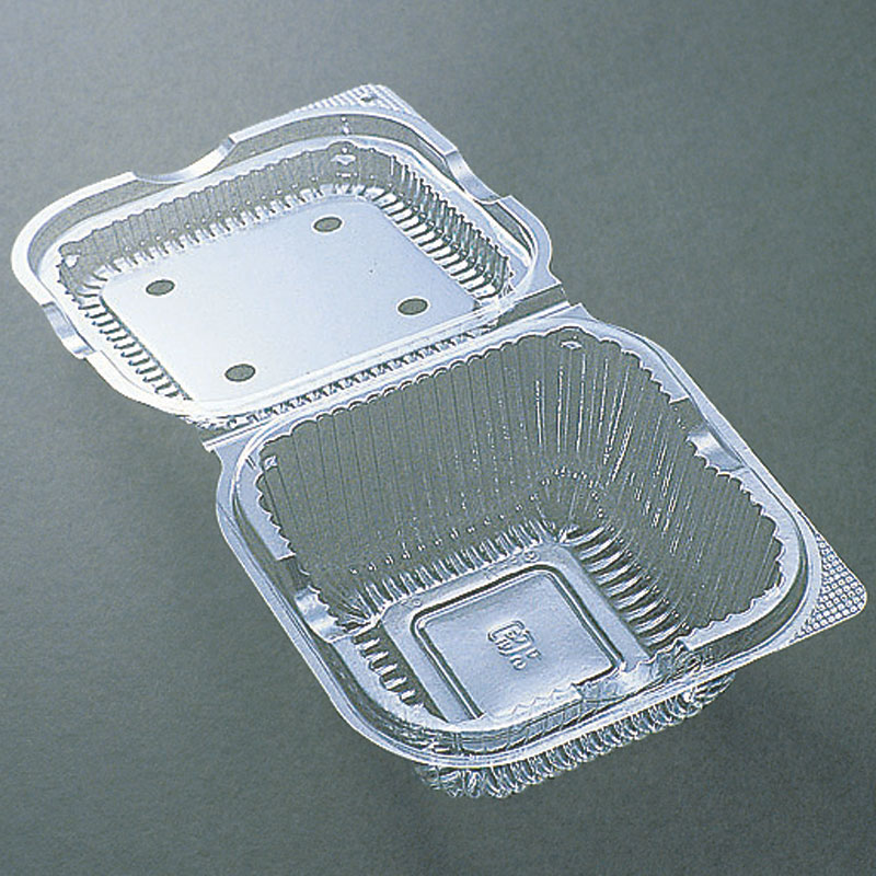 デンカポリマー 食品容器 フードパック(嵌合タイプ) OP-146 穴あり 100枚/袋