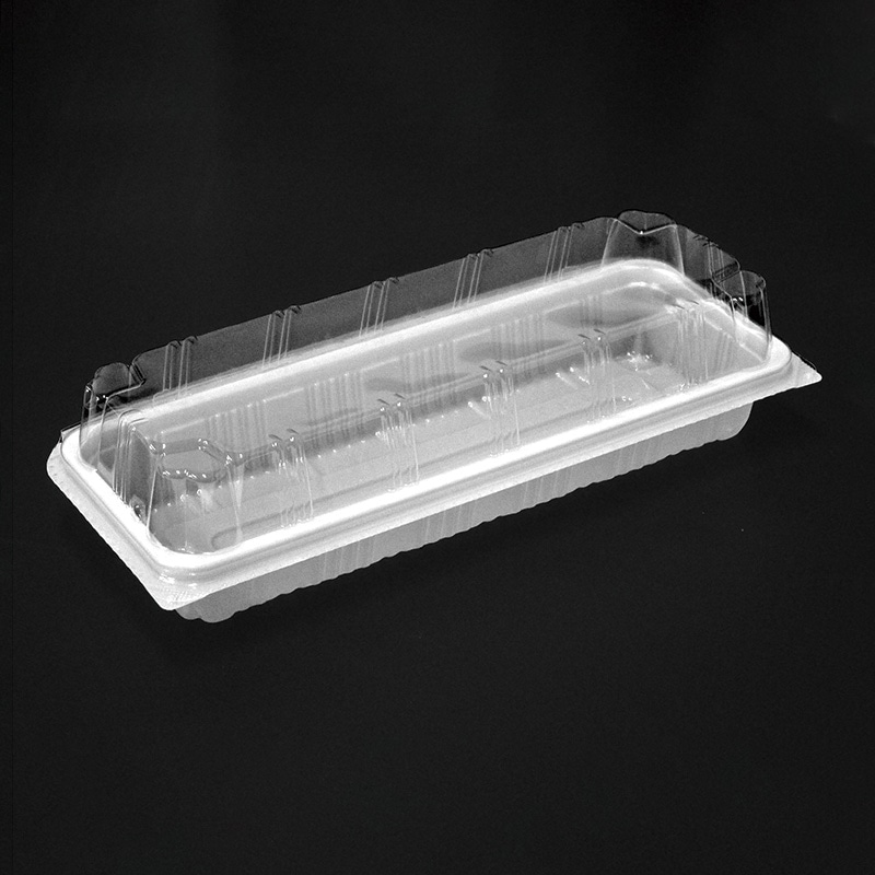 デンカポリマー 食品容器 嵌合フードパック サンドイッチ用 OPSW21-9(50) 白 50枚/袋(ご注文単位24袋)【直送品】